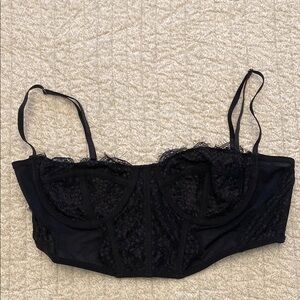 Urban Outfitters Black Lace Structured Bra